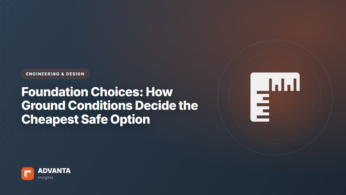 Foundation Choices: How Ground Conditions Decide the Cheapest Safe Option — Engineering & Design