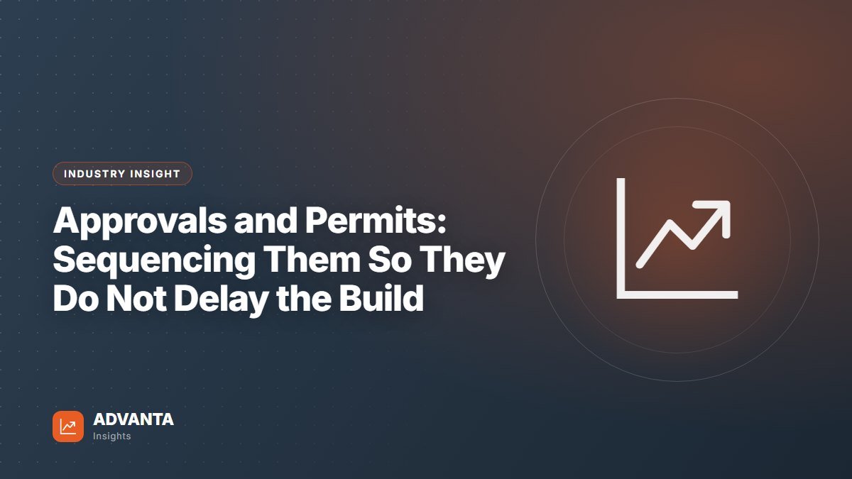 Approvals and Permits: Sequencing Them So They Do Not Delay the Build — Industry Insight